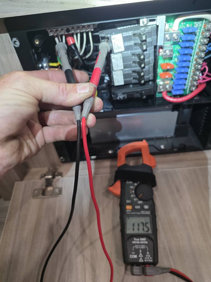 Mountain Valley Mobile RV Solutions - Verifying 117.5V AC at the power center in Upstate SC