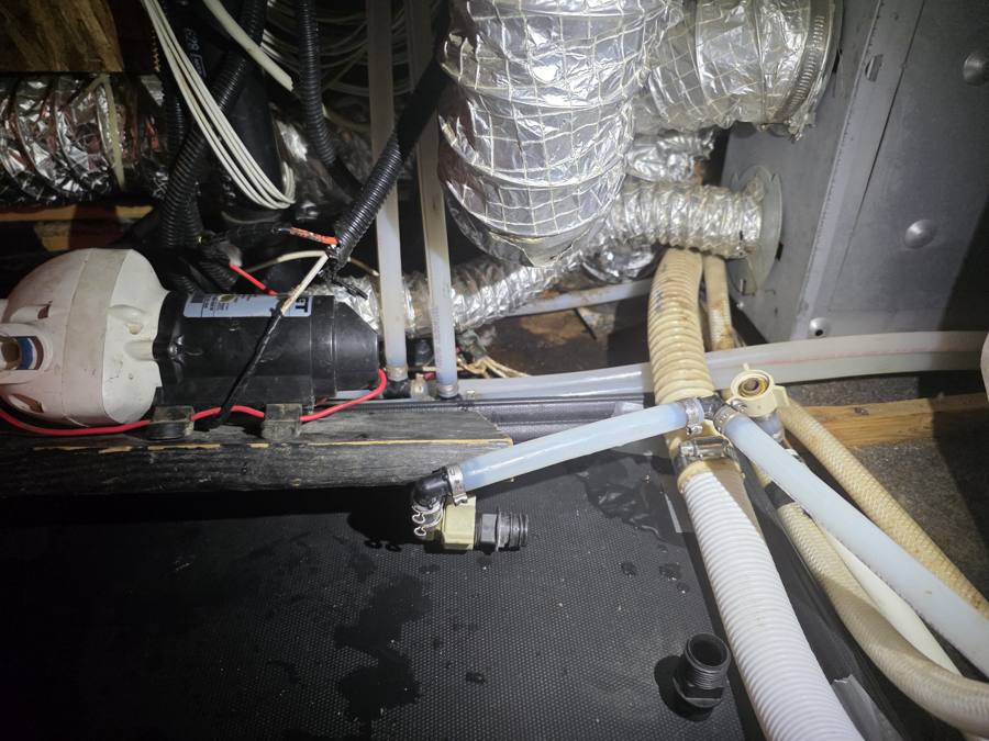 Mountain Valley Mobile RV Solutions - Water pump and plumbing inspection after a leak in Upstate SC